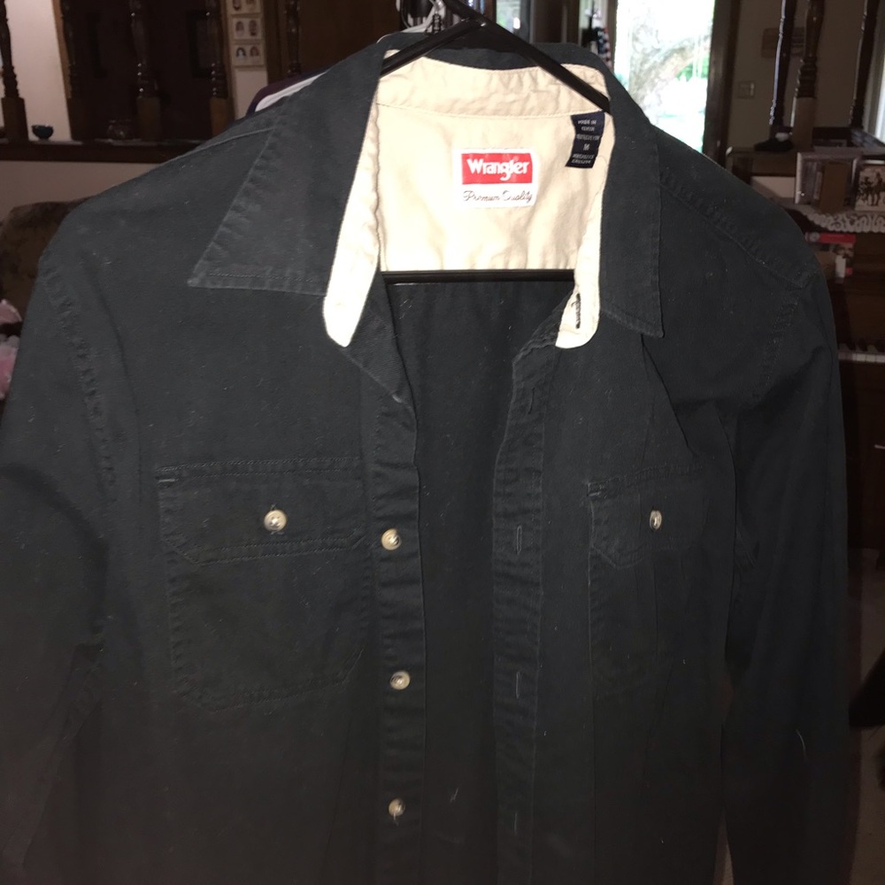 Thick black flannel